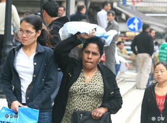 Migrant domestic workers on the street
