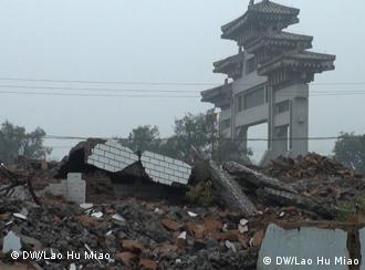 Wohnhäuser in Huashan wurden zwangsweise abgerissen; 20 Okt. 2011, Shanxi; Copyright: DW/Lao Hu Miao