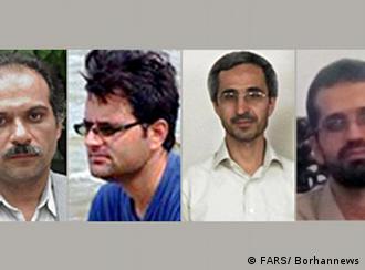 قربانیان ترورهای سال‌های اخیر در ایران؛ از چپ: مسعود علی‌محمدی، داریوش رضایی نژاد، مجید شهریاری، مصطفی احمدی روشن
