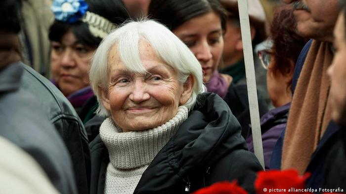 A picture dated 24 July 2010 shows a germany Margot Honecker during the funeral of Former general secretary of the Chilean Communist Party Luis Corvalan in Santiago, Chile. Photo: Marcelo Hernandez/dpa 