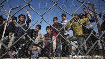 Griechenland Illegale Einwanderer in Internierungslager in Kyprinos