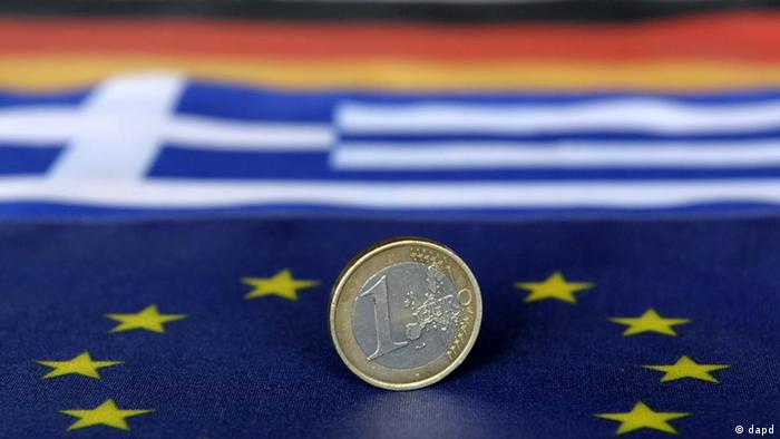 Flagge EU Griechenland Fahne Symbolbild 