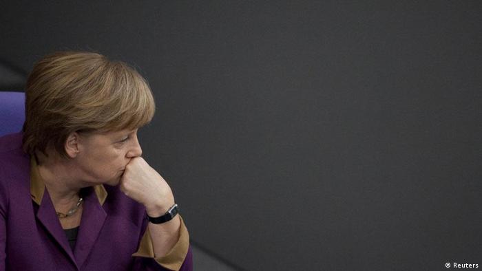 German Chancellor Angela Merkel at the debate