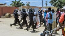 A polícia dispersa manifestantes em Benguela 