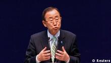UN Secretary-General Ban Ki-moon speaks at the opening of the Jakarta International Defense Dialogue