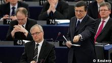 European Commission President Jose Manuel Barroso addresses the European Parliament 