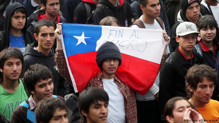 Fin al lucro, piden los estudiantes en Chile.