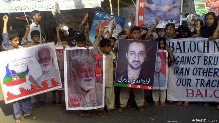 Pro Baloch demonstrators
