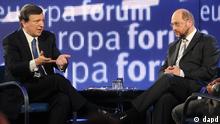 José Manuel Barroso y Martin Schulz. (Foto de archivo).
