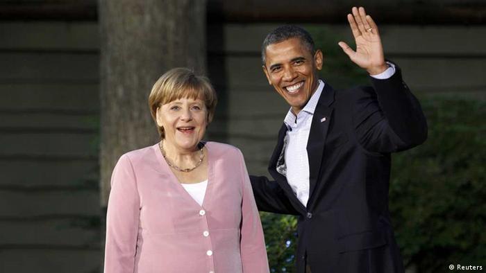 Obama welcomes Merkel, other G8 leaders to Camp David | News | DW ...