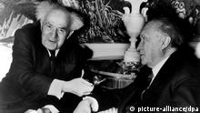 David Ben-Gurionand Konrad Adenauer meeting in New York in 1960
