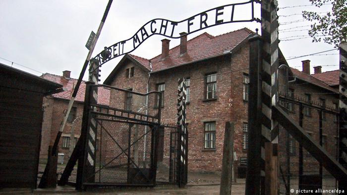 Entrance gate to the Auschwitz concentration camp
