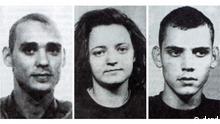 mugshots of the right-wing terrorist group "Nationalsozialistischer Untergrund" (NSU), Uwe Mundlos, Beate Zschaepe and Uwe Boehnhardt