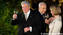 Gauck and his partner with Shimon Peres