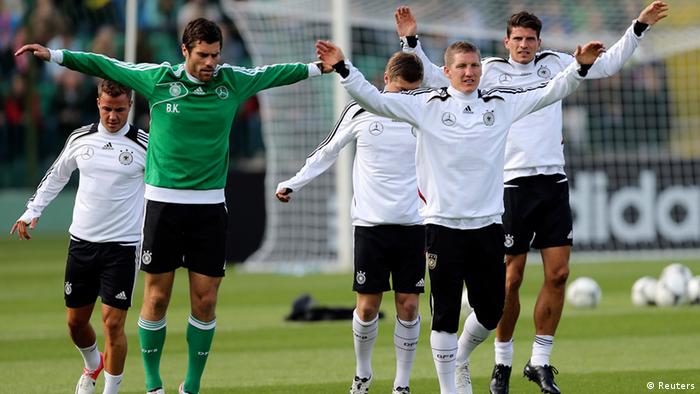 The German national team train in Gdansk at Euro 2012