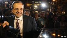 Leader of the New Democracy conservative party Antonis Samaras. (AP Photo/Petros Karadjias)
