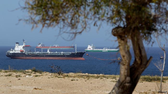 Ships at anchor in the Mediterranean Sea