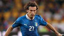 Italy's Andrea Pirlo controls the ball during the Euro 2012 soccer championship quarterfinal match between England and Italy in Kiev, Ukraine, Sunday, June 24, 2012. 