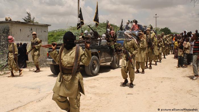Pro-Palestinian Islamist militia demonstration in Somalia
