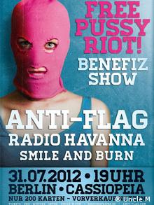Ad for the benefit gig in Berlin