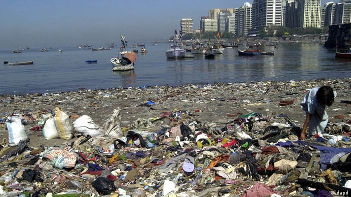A polluted beach near Mumbai (ddp images/AP Photo/Rajesh Nirgude)