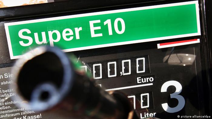 Super E10 en una estación de gasolina en Alemania.