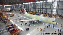 An Airbus A320 on the assembly line at the Airbus Tianjin plant. Photo: Imaginechina/Bao fan dpa