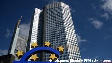 The headquarters of the European Central Bank (ECB) is pictured in Frankfurt am Main, western Germany, on September 6, 2012. The European Central Bank decided to leave its main refinancing rate at a historic low of 0.75 percent, as it mulls other ways to combat the eurozone debt crisis. AFP PHOTO / JOHANNES EISELE (Photo credit should read JOHANNES EISELE/AFP/GettyImages) 