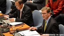 German Foreign Minister Guido Westerwelle at the UN Security Council 
Photo: EMMANUEL DUNAND/AFP/GettyImages