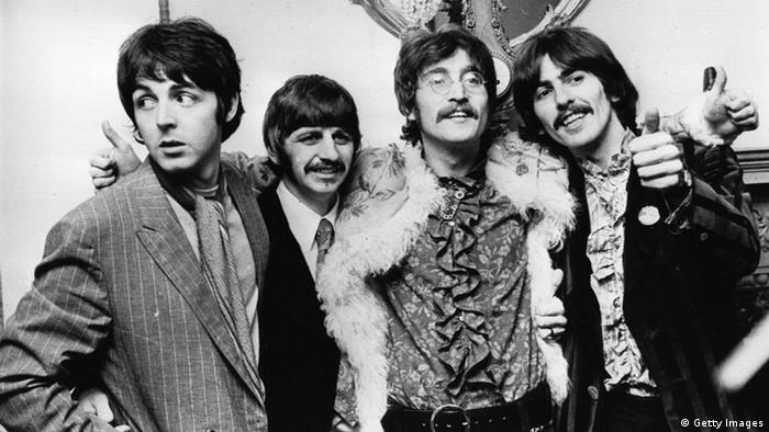 19th May 1967: The Beatles celebrate the completion of their new album, 'Sgt Pepper's Lonely Hearts Club Band', at a press conference held at the west London home of their manager Brian Epstein. 