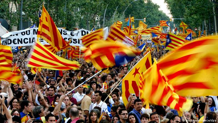 More than a million persons take part into a demonstration against the sentence of the Constitutional Court about the proposal for reform of the Statute of Autonomy of Catalonia, in Barcelona, northeastern Spain, Saturday 10 July 2010.