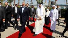 Qatar's emir walking alongside other Gulf state rulers
REUTERS/Mohammed Abed/Pool