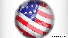 Graphic showing globe and US flag. Fotolia/mucft 