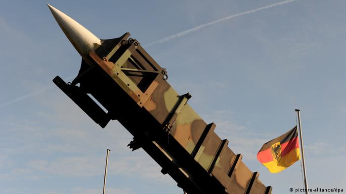 A German Patriot missile Foto: Carsten Rehder/dpa 