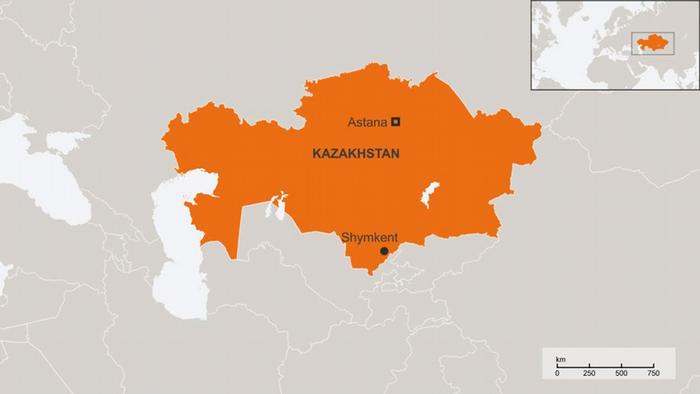 A map of Kazakhstan
