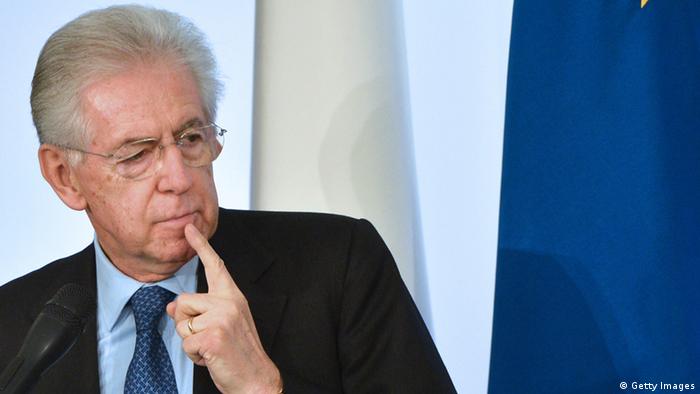 Italian caretaker Prime Minister Mario Monti
(Reuters/Alessandro Bianchi)