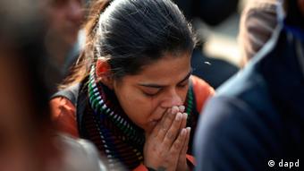 A woman cries while attending a gathering of people who came together to mourn the death of the 23-year-old gang rape victim in New Delhi, India, Saturday, Dec. 29, 2012. (Photo: AP)
