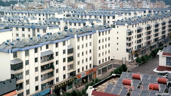 Centrales solares en Kunming, China.