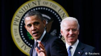 President Barack Obama stands beside Joe Biden
REUTERS/Jason Reed