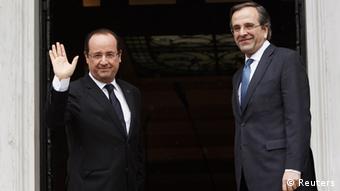O γάλλος Πρόεδρος Φρ.Ολάντ με τον Αντ.Σαμαρά