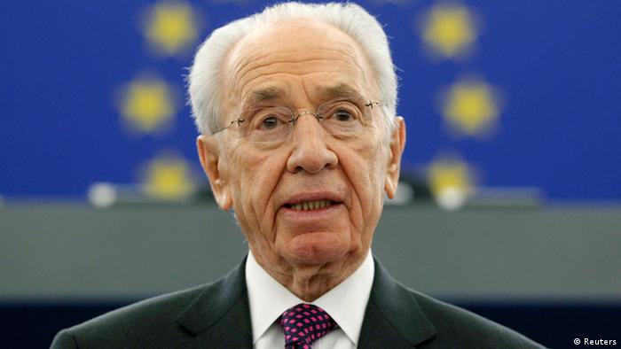 Israel's President Shimon Peres addresses the European Parliament in Strasbourg, March 12, 2013. REUTERS/Jean-Marc Loos (FRANCE - Tags: POLITICS)