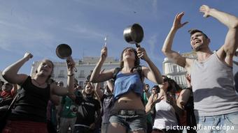 Demonstrators in Spain (photo: dpa)