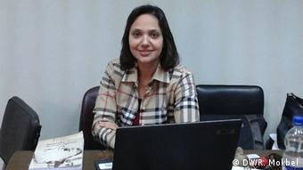 Violence in Egyptian Universities reflect wide political polarization.
a Photo of Dr Mai Mogib at her office , a professor of Political Science in the Faculty of Economics and Political Science in Cairo University , her field study is comparative Politics.