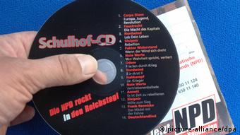 A CD of far right music distributed in schools
Photo: Peer Grimm dpa/lbn