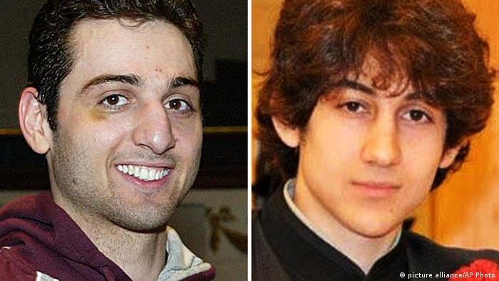 These photos show Tamerlan Tsarnaev, 26, left, and Dzhokhar Tsarnaev, 19, both suspects in the Boston Marathon bombing. (AP Photo/The Lowell Sun & Robin Young)