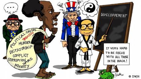 Karikatur von Junior Heritier Bilaka aus der Demokratischen Republik Kongo (Foto: DWJN)