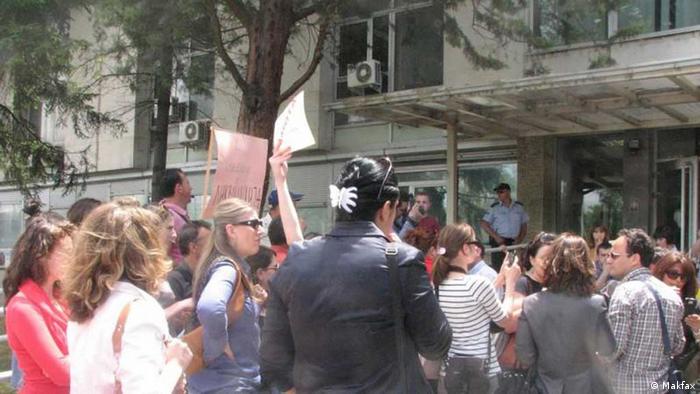 Prosvjed novinara u Skopju ovog svibnja