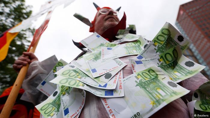 Capitalism Devil - zajednički neprijatelj članova Blockupy pokreta je kapitalizam
