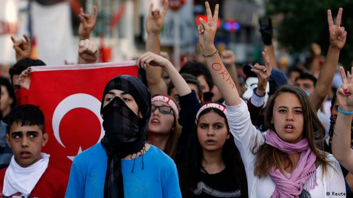 Anti-government protesters demonstrate in Ankara June . REUTERS/Umit Bektas 