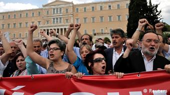 Anti-austerity protesters
REUTERS/John Kolesidis 